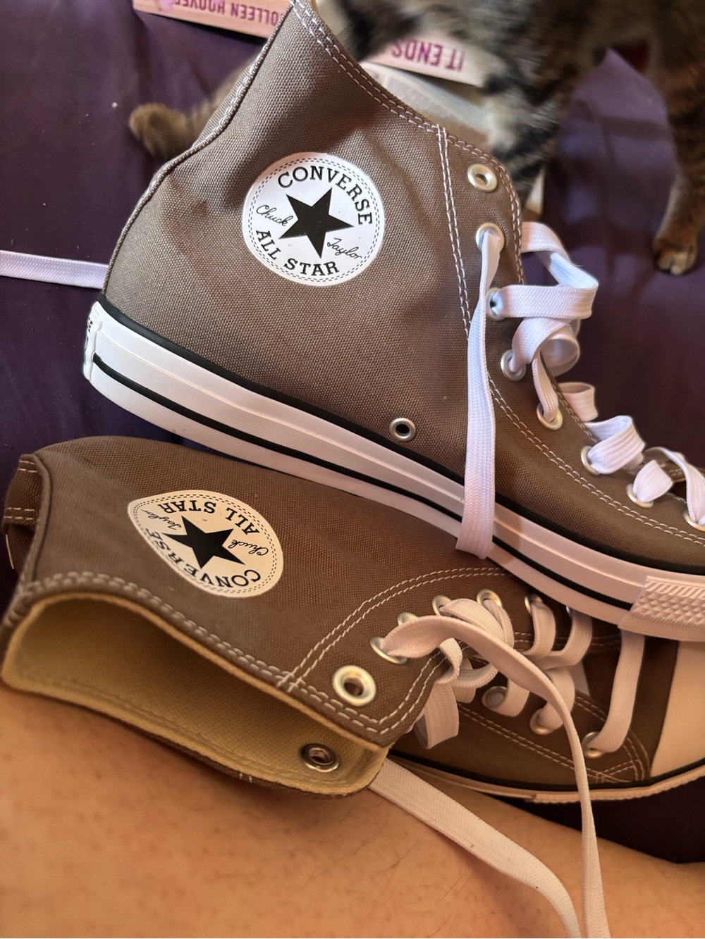New Converse Taupe Chuck Taylor All Star High Top Sneakers women’s 11 Wide